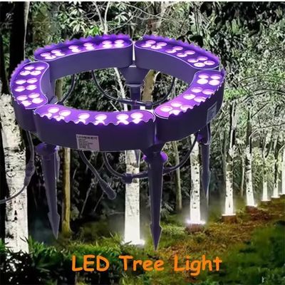 Light Up Your Parks with Soft Warm White LED Spot Light Outdoor Solar Hug Tree Light