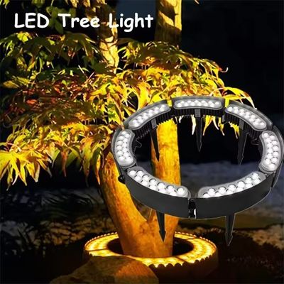 Light Up Your Parks with Soft Warm White LED Spot Light Outdoor Solar Hug Tree Light
