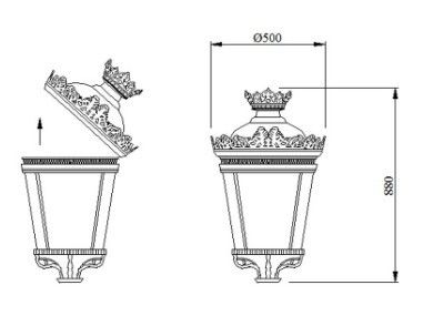 LED Pillar Lamp Lighting for Park Square Courtyard Gardens High Power 70W 100W 120W 150W