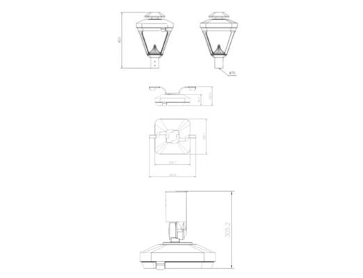 Aluminum Outdoor IP65 Waterproof 40w 60w 80w 100w 120w LED Garden Light for Park Lighting