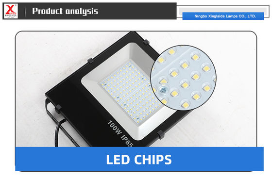 100W Outdoor LED Flood Light IP65 Waterproof with Sensor 6500K 10000Lm Security Light White Floodlight