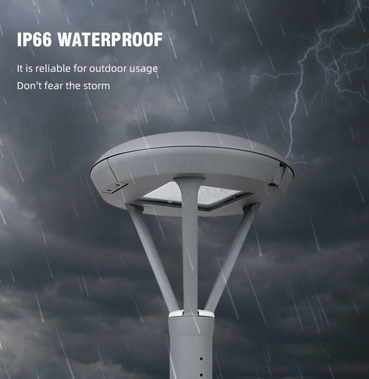 50W LED Post Top Lamp for Europe Type Villa Garden with 3/5 and 4000K Color Temperature